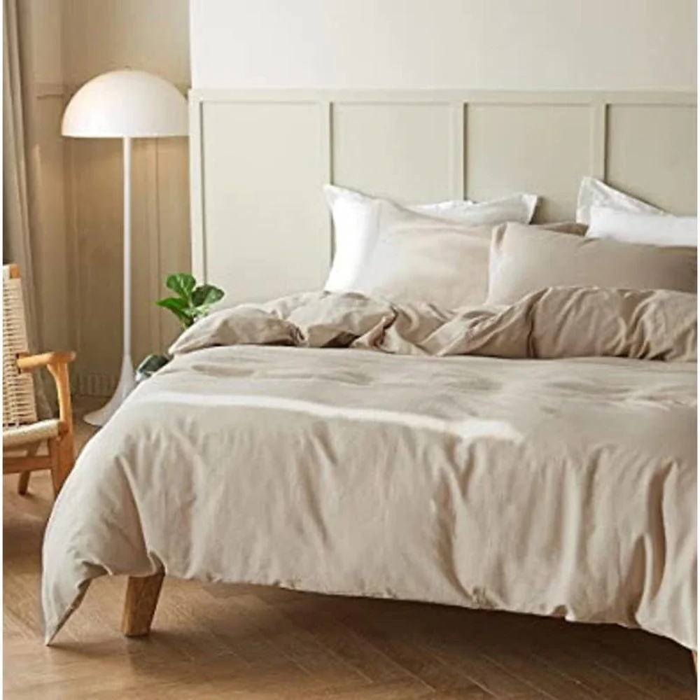 Simple&Opulence French Linen Duvet Cover Set - Queen Size(88